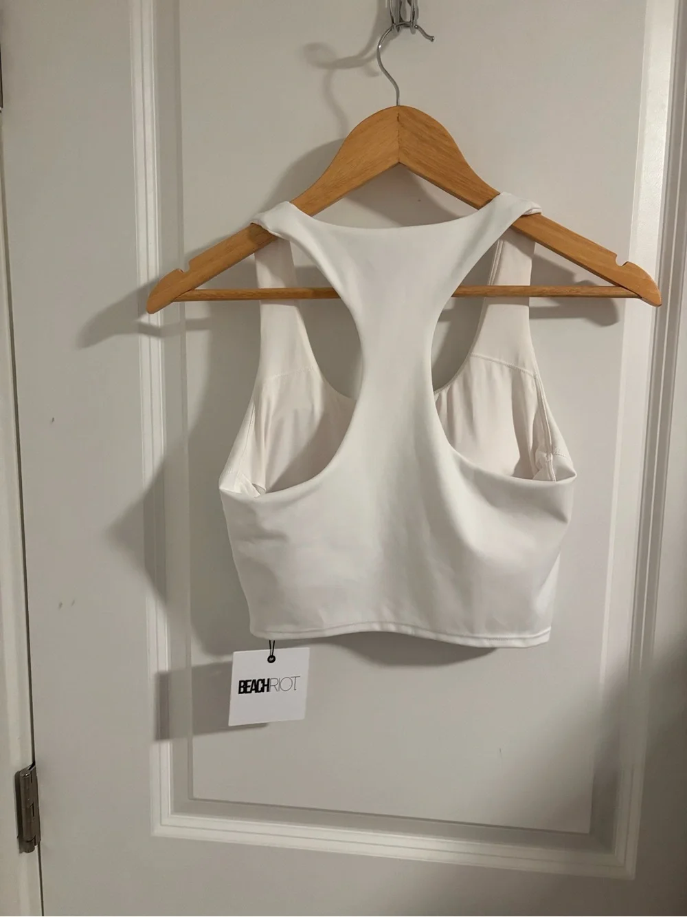 NEW BEACH RIOT Yara Crop Top Courtside White Matte Sizes S, M, L